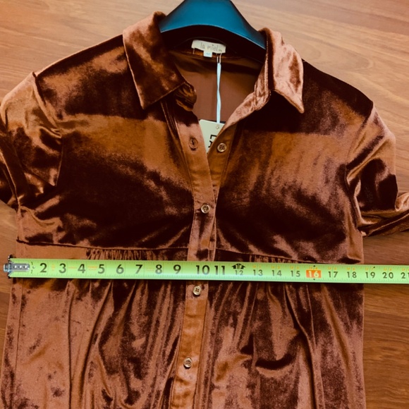 La Miel Velvet buttery soft, boho western dark academia dress in-chocolate/rust - Picture 10 of 10